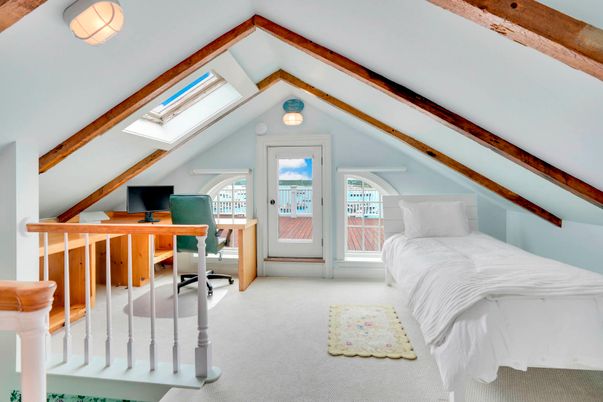 Home Office, Interior, Wooden Beams