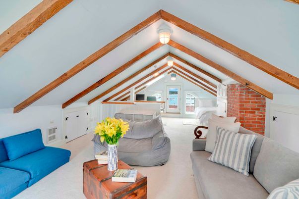 Interior, Living room, Stone Walls, Wooden Beams