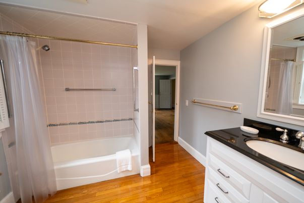 Bathroom, Interior, Wood Texture Flooring