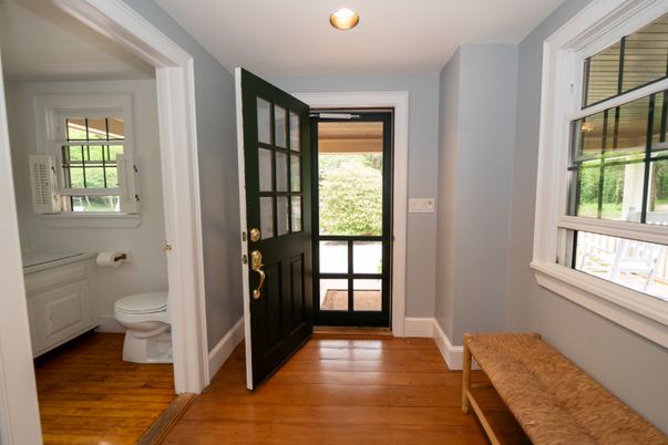 Bathroom, Interior, Recessed Lighting, Wood Texture Flooring