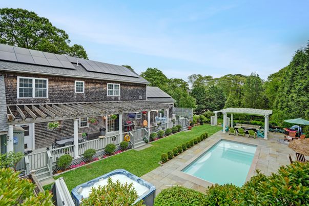 Exterior, Pool, Solar Panels