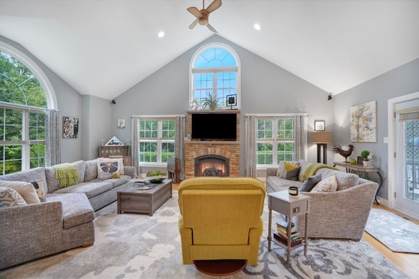 Fireplace, Interior, Living room, Recessed Lighting