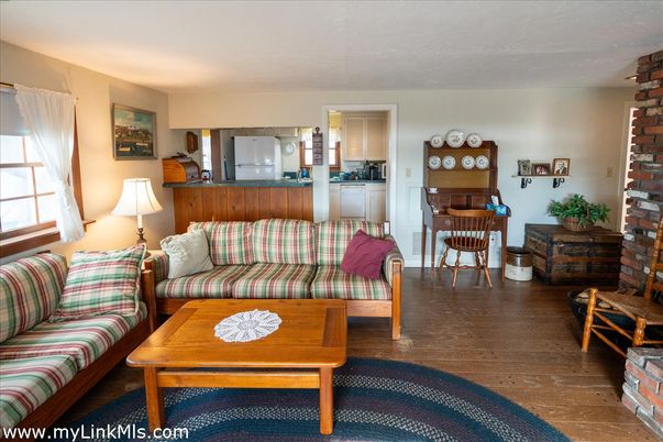 Interior, Living room, Stone Walls, Wood Texture Flooring