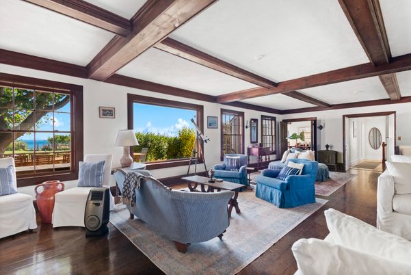 Interior, Living room, Water, Wooden Beams, Wood Texture Flooring