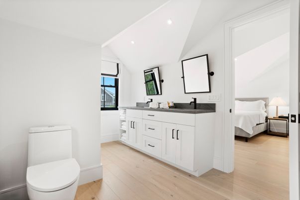 Bathroom, Bedroom, Interior, Recessed Lighting, Wood Texture Flooring