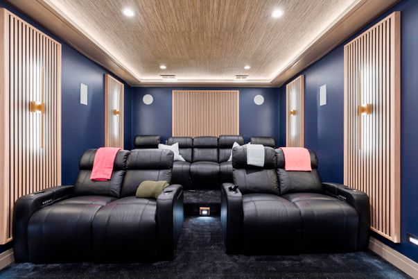 Home Theatre Room, Interior, Projection Screen, Recessed Lighting, Theatre Room