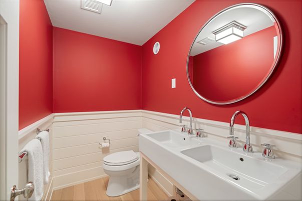 Bathroom, Interior, Wood Texture Flooring