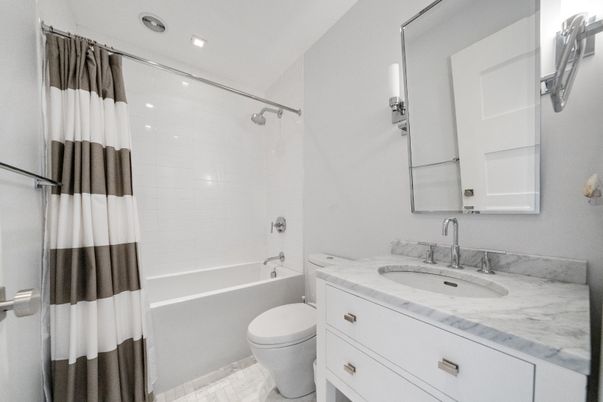Bathroom, Interior, Marble, Recessed Lighting