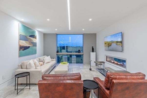 Fireplace, Interior, Living room, Recessed Lighting