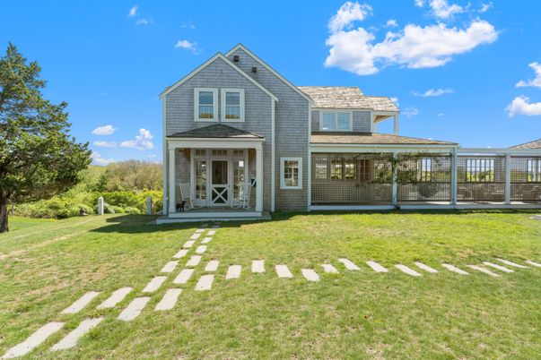 Backyard, Exterior, Facade, Brick Traditional