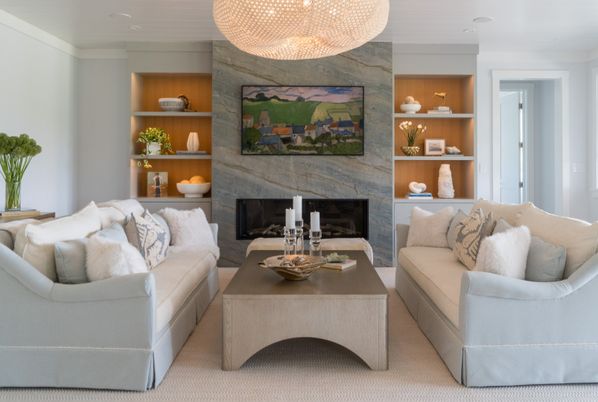 Fireplace, Interior, Living room, Recessed Lighting