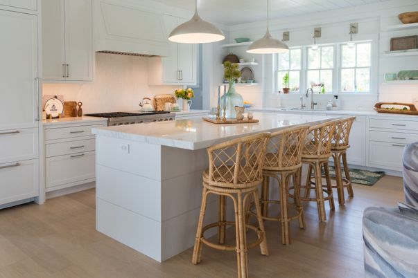 Interior, Kitchen, Pendant Lights, Wood Texture Flooring