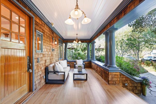 Exterior, Pendant Lights, Wood Texture Flooring