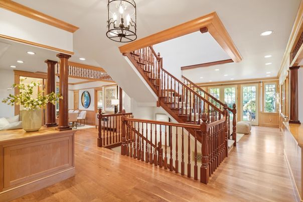 Chandelier, Interior, Recessed Lighting, Wood Texture Flooring