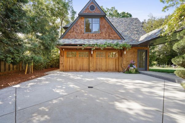 Attached, Exterior, Facade, Brick Facade, Tudor Revival