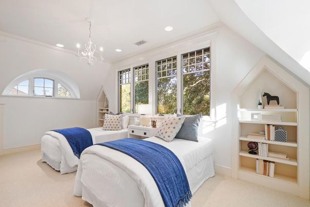 Bedroom, Interior, Pendant Lights, Recessed Lighting