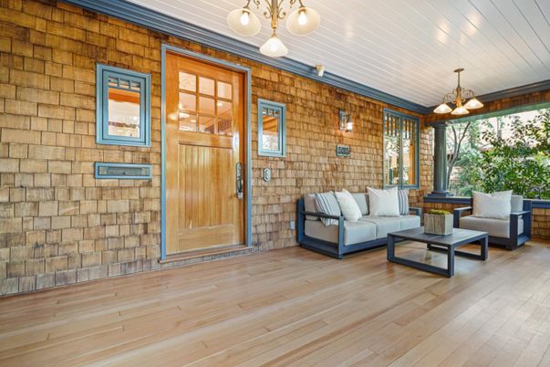 Interior, Living room, Pendant Lights, Stone Walls, Wood Texture Flooring, Wooden Walls