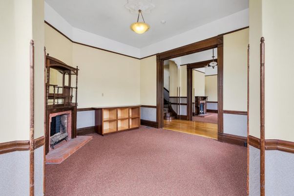 Empty room, Fireplace, Interior, Wood Texture Flooring