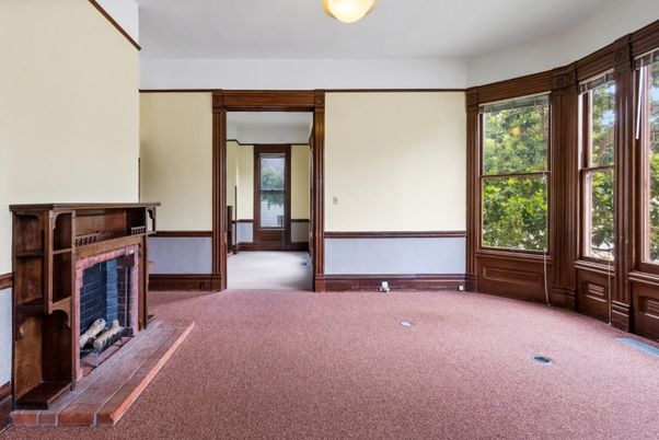 Empty room, Fireplace, Interior