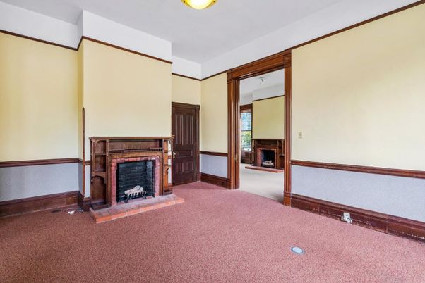 Empty room, Fireplace, Interior
