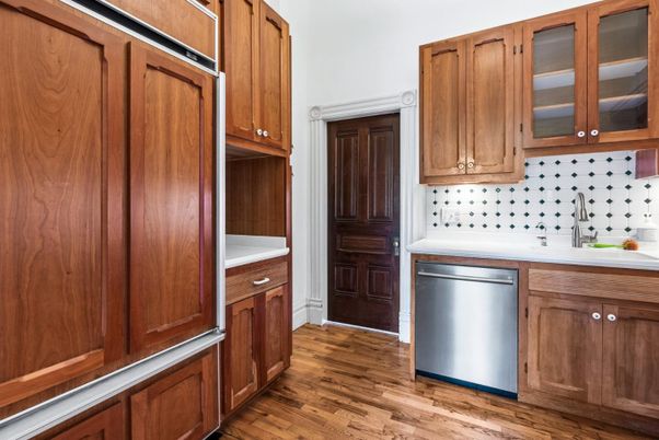 Interior, Kitchen, Wood Texture Flooring