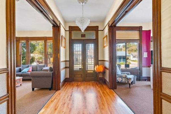 Chandelier, Interior, Wood Texture Flooring