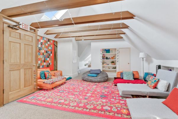 Interior, Living room, Wooden Beams