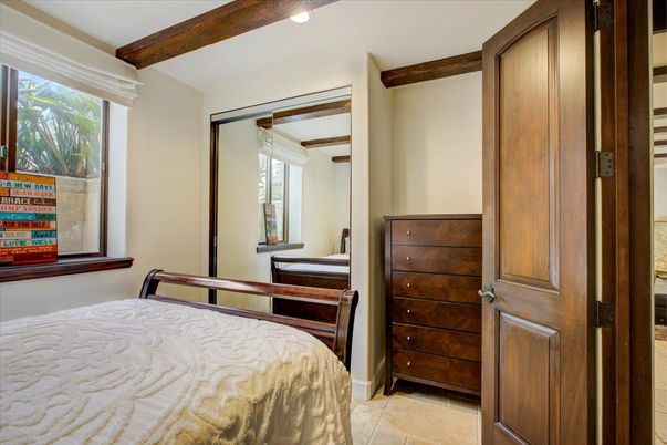 Bedroom, Interior, Recessed Lighting, Wooden Beams