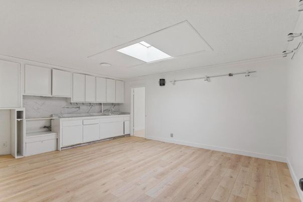 Interior, Kitchen, Marble Walls, Wood Texture Flooring