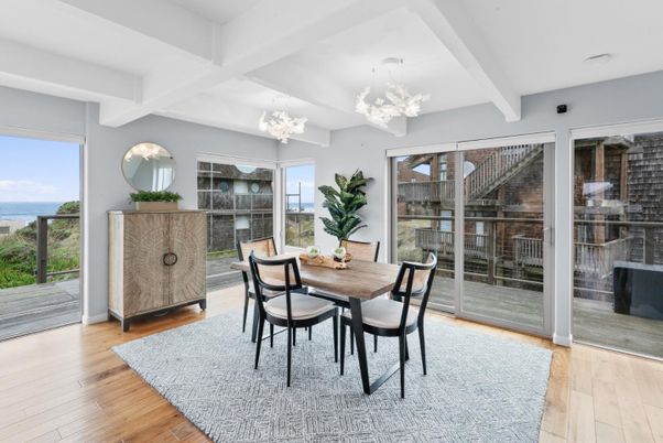 Dining room, Interior, Water, Wood Texture Flooring