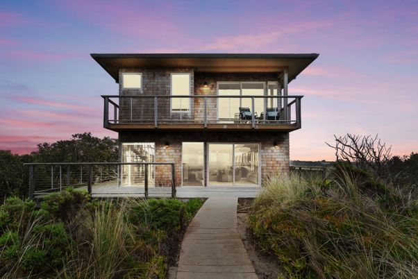 Exterior, Facade, Brick Facade, Modern
