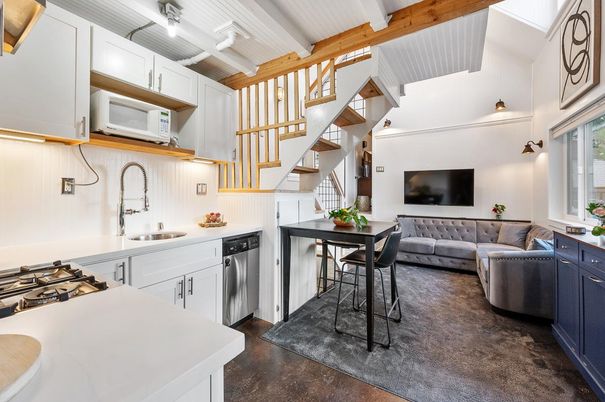 Interior, Kitchen, Living room, Wood Texture Flooring