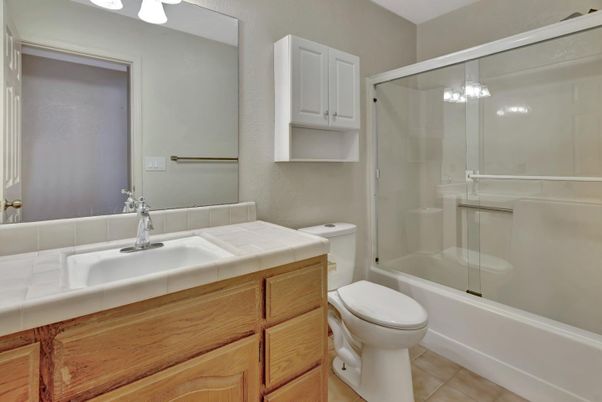 Bathroom, Glass Shower, Interior, Tile Countertops