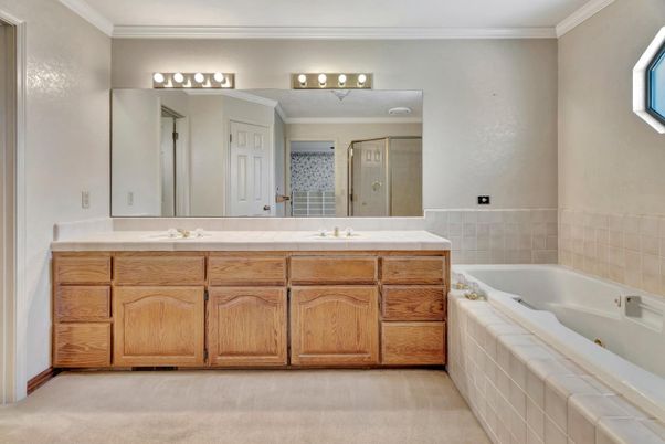 Bathroom, Dual Sink Vanities, Interior, Tile Countertops