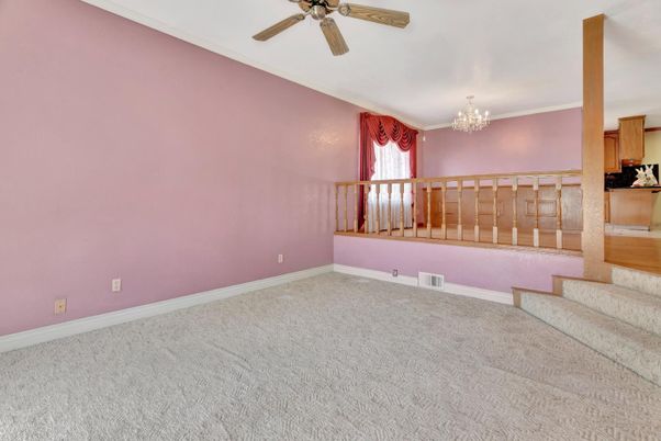 Chandelier, Empty room, Interior