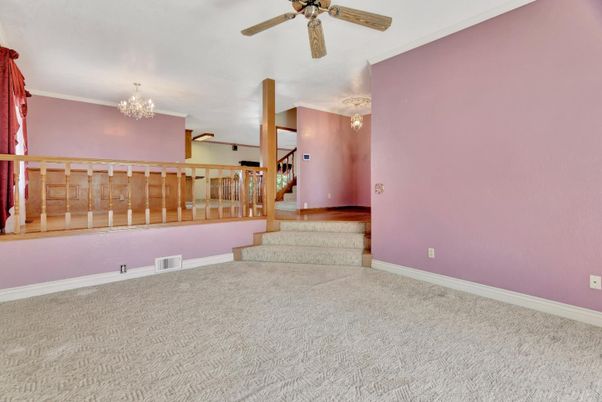 Chandelier, Empty room, Interior