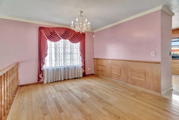 Chandelier, Empty room, Interior, Wood Texture Flooring