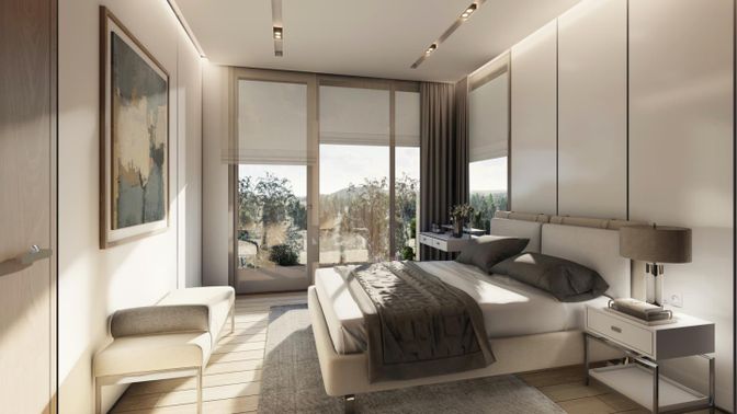 Bedroom, Interior, Wood Texture Flooring