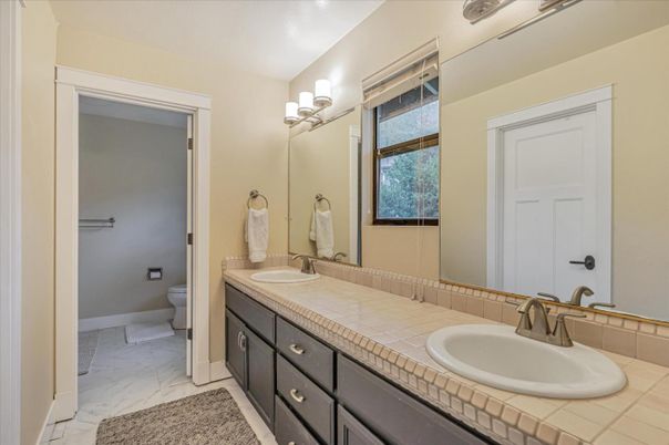 Bathroom, Dual Sink Vanities, Interior, Marble, Tile Countertops