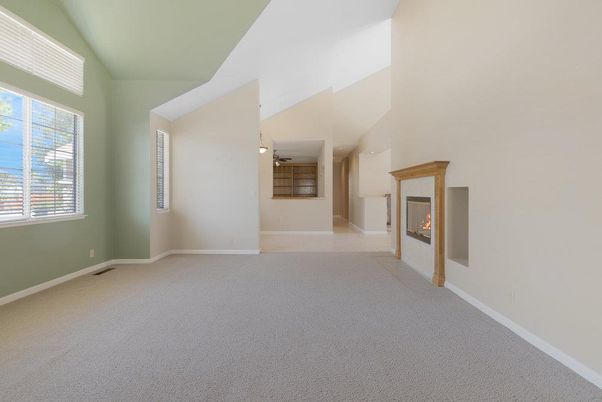 Empty room, Fireplace, Interior
