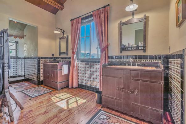Bathroom, Interior, Wooden Beams, Wood Texture Flooring