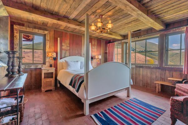 Bedroom, Chandelier, Interior, Wooden Beams, Wooden Ceilings, Wooden Walls