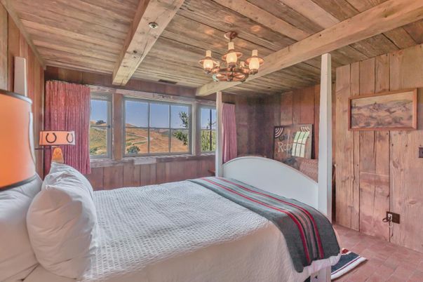 Bedroom, Chandelier, Interior, Wooden Beams, Wooden Ceilings, Wooden Walls