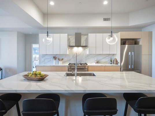 Interior, Kitchen, Pendant Lights, Recessed Lighting, Stainless Steel Appliances