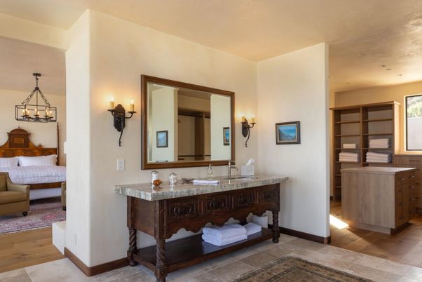 Bathroom, Bedroom, Chandelier, Interior, Pendant Lights, Wood Texture Flooring