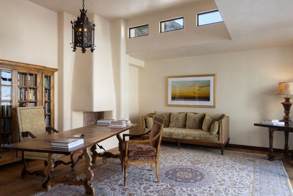 Chandelier, Home Office, Interior, Pendant Lights, Wood Texture Flooring