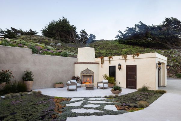 Backyard, Exterior, Fireplace