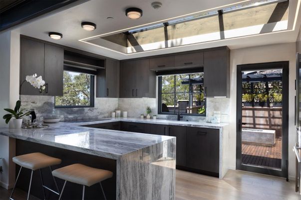Interior, Kitchen, Wood Texture Flooring
