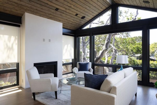 Fireplace, Interior, Living room, Sun Room, Wooden Ceilings, Wood Texture Flooring