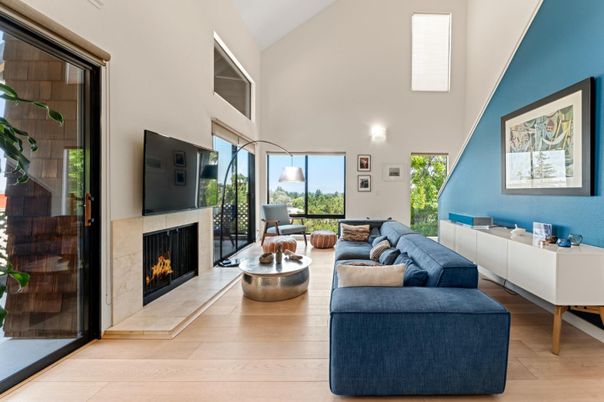 Fireplace, Interior, Living room, Wood Texture Flooring